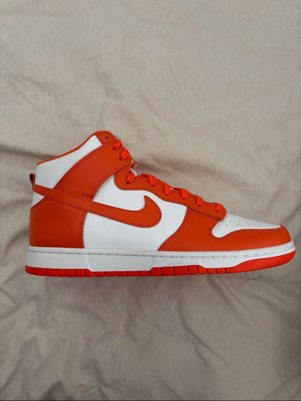 Nike High-Top Sneakers in Orange and White